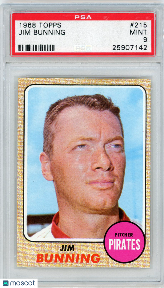 1968 Topps Jim Bunning #215 PSA 9