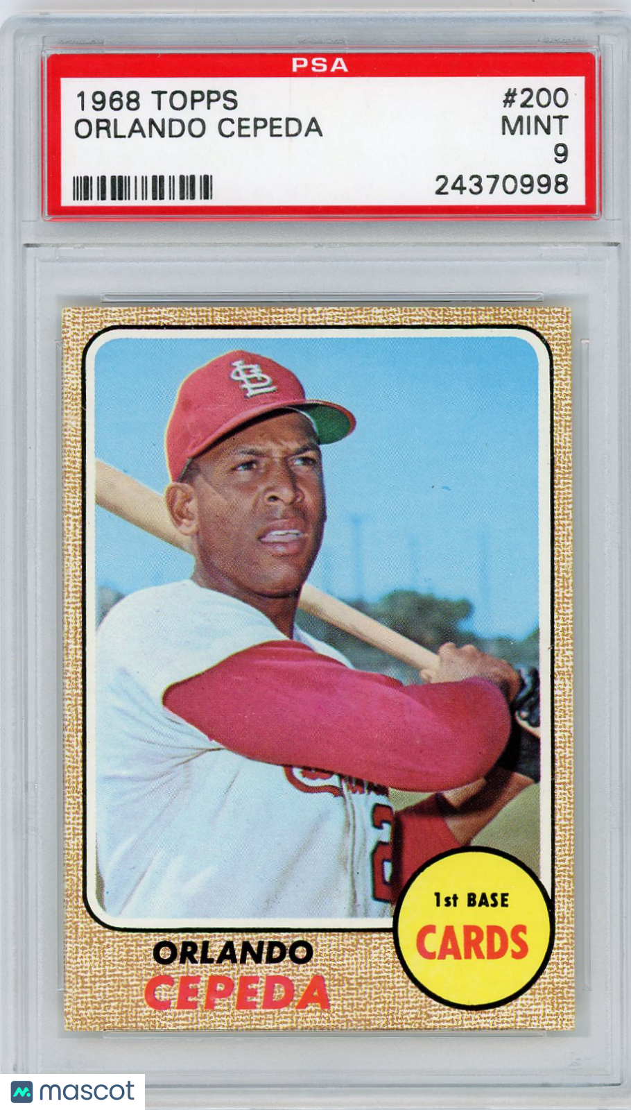 1968 Topps Orlando Cepeda #200 PSA 9