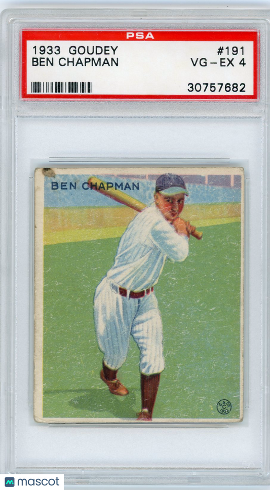 1933 Goudey Ben Chapman #191 PSA 4