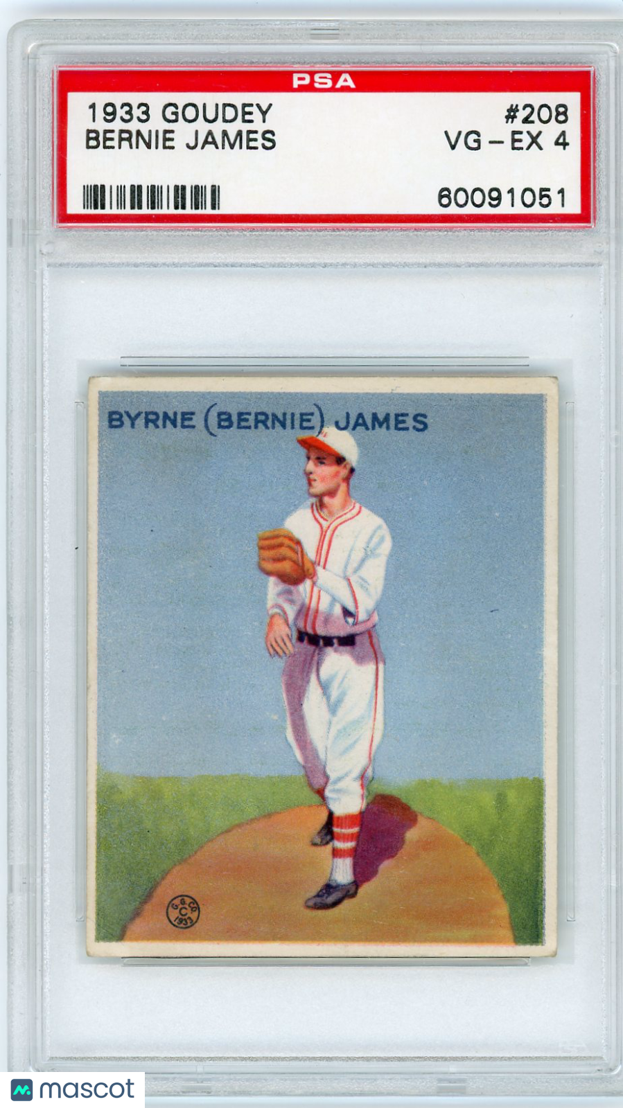 1933 Goudey Bernie James #208 PSA 4
