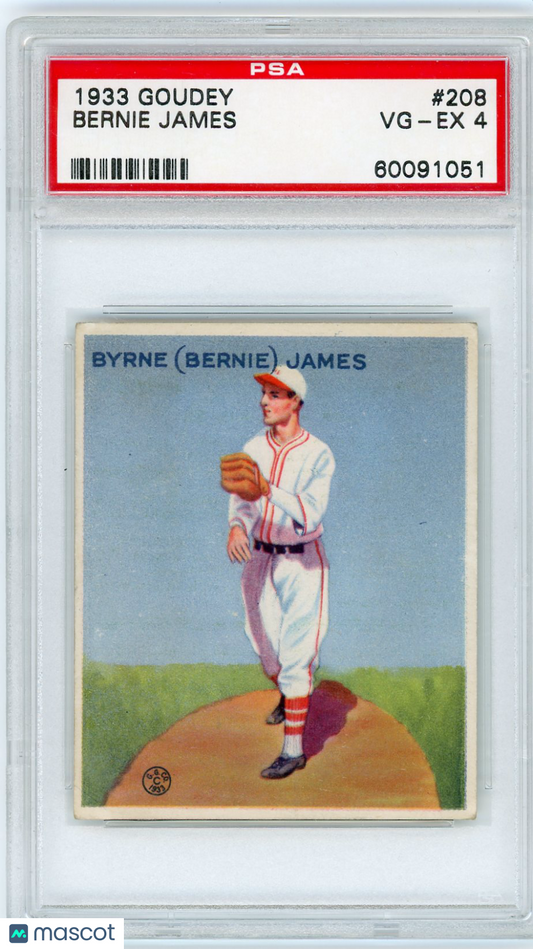 1933 Goudey Bernie James #208 PSA 4