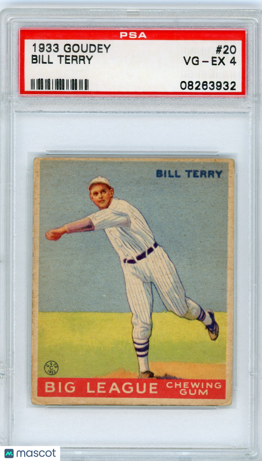 1933 Goudey Bill Terry #20 PSA 4