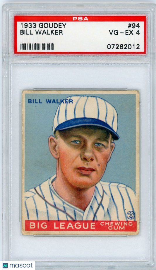 1933 Goudey Bill Walker #94 PSA 4