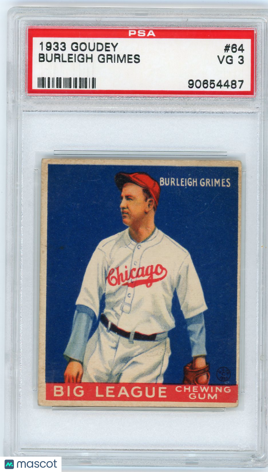1933 Goudey Burleigh Grimes #64 PSA 3