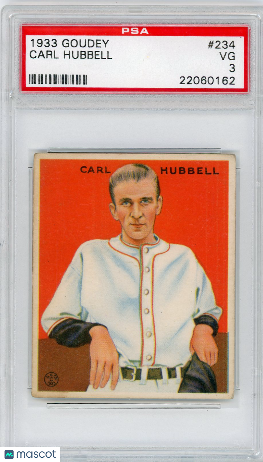 1933 Goudey Carl Hubbell #234 PSA 3