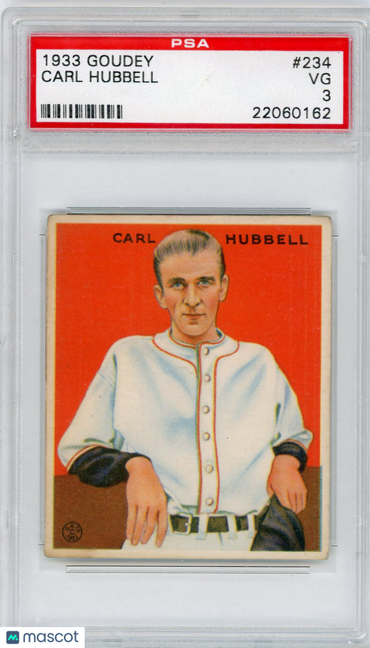 1933 Goudey Carl Hubbell #234 PSA 3