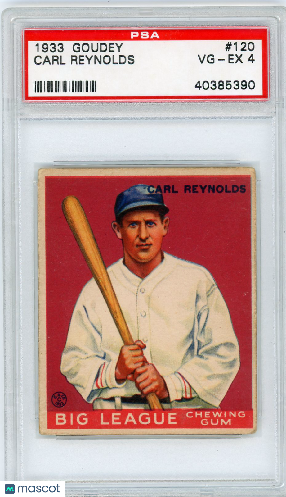 1933 Goudey Carl Reynolds #120 PSA 4