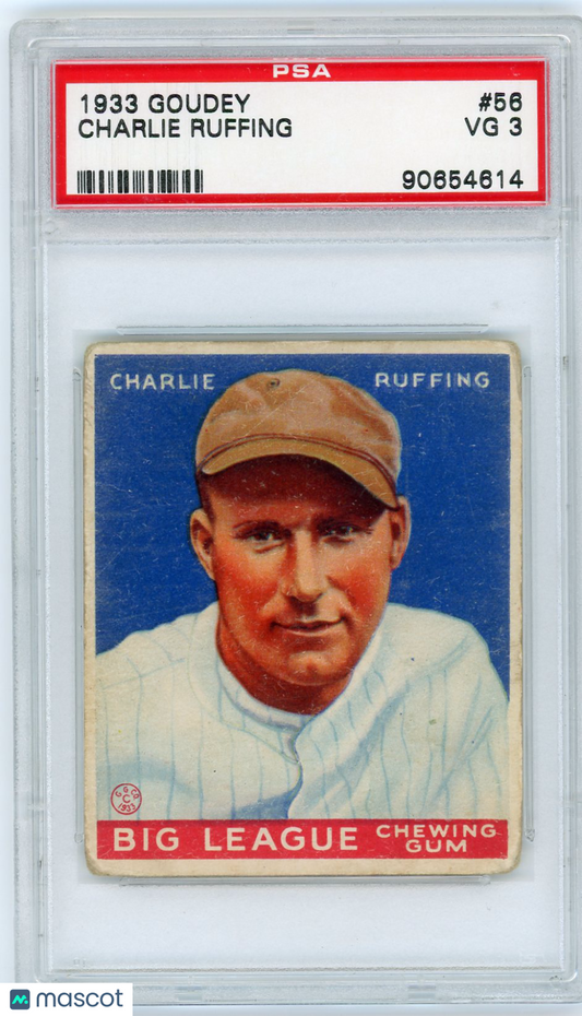 1933 Goudey Charlie Ruffing #56 PSA 3