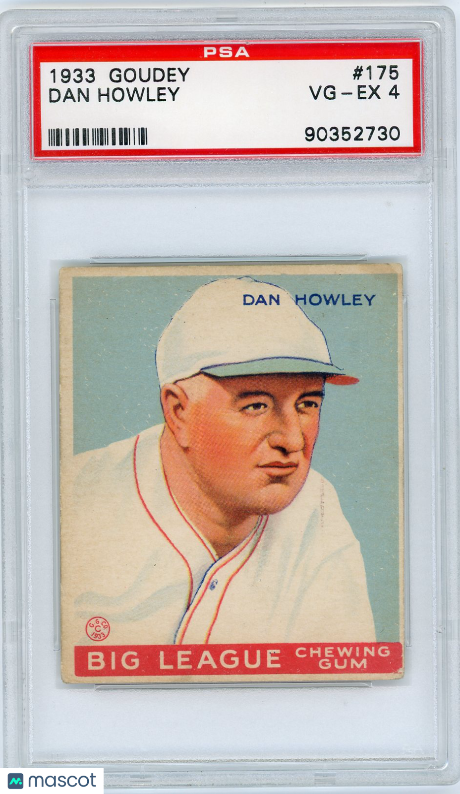 1933 Goudey Dan Howley #175 PSA 4