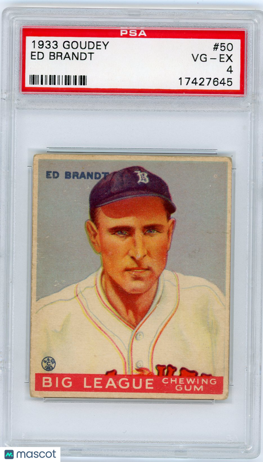 1933 Goudey Ed Brandt #50 PSA 4