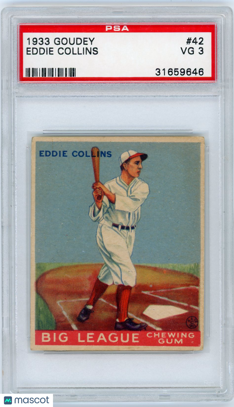 1933 Goudey Eddie Collins #42 PSA 3