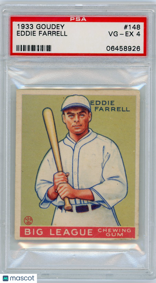 1933 Goudey Eddie Farrell #148 PSA 4