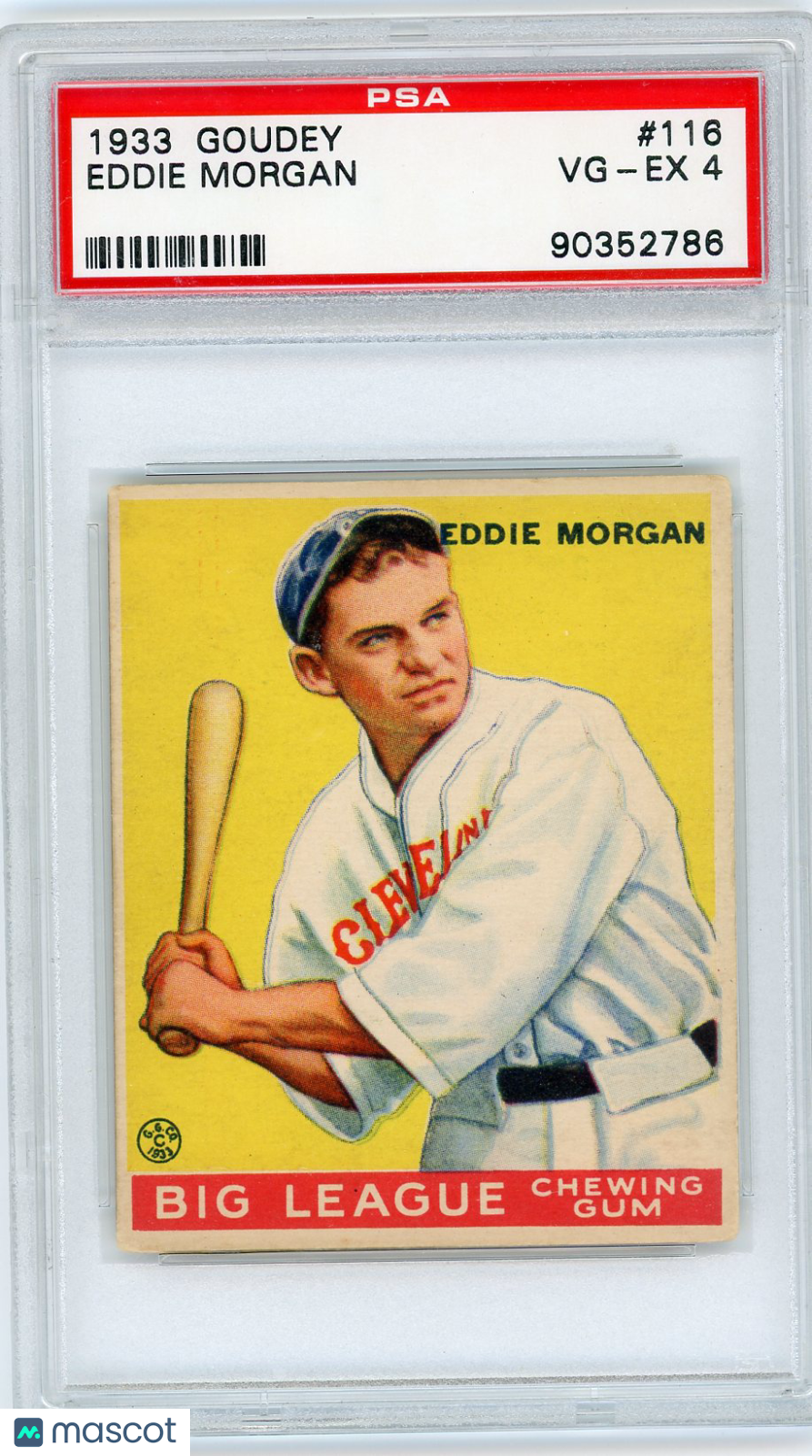 1933 Goudey Eddie Morgan #116 PSA 4