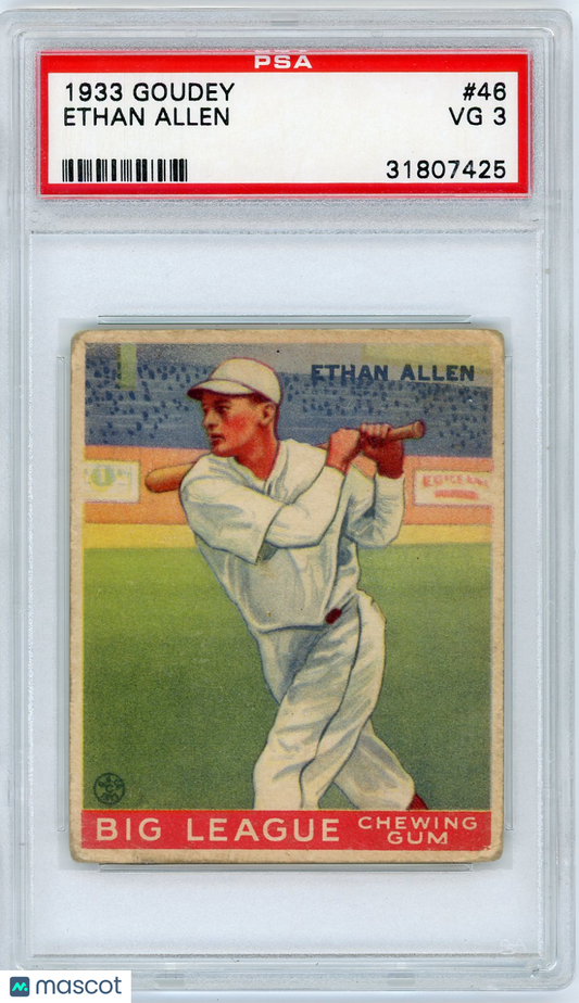 1933 Goudey Ethan Allen #46 PSA 3
