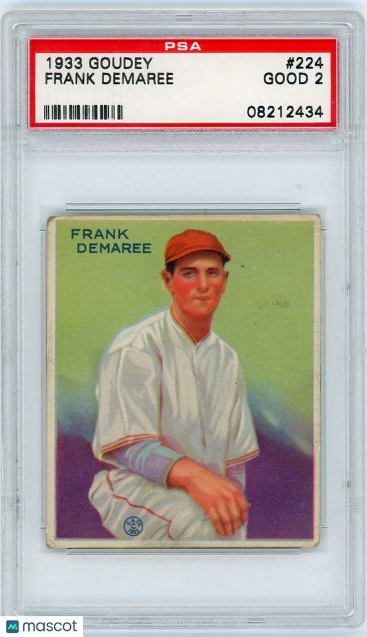 1933 Goudey Frank Demaree #224 PSA 2