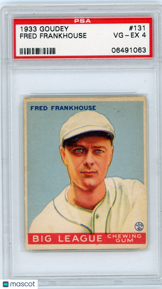 1933 Goudey Fred Frankhouse #131 PSA 4