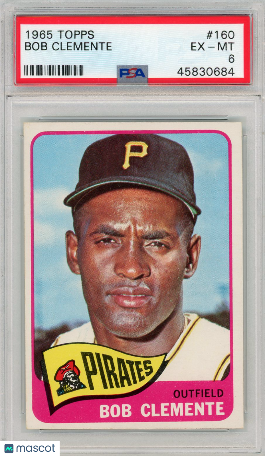 1965 Topps Bob Clemente #160 PSA 6