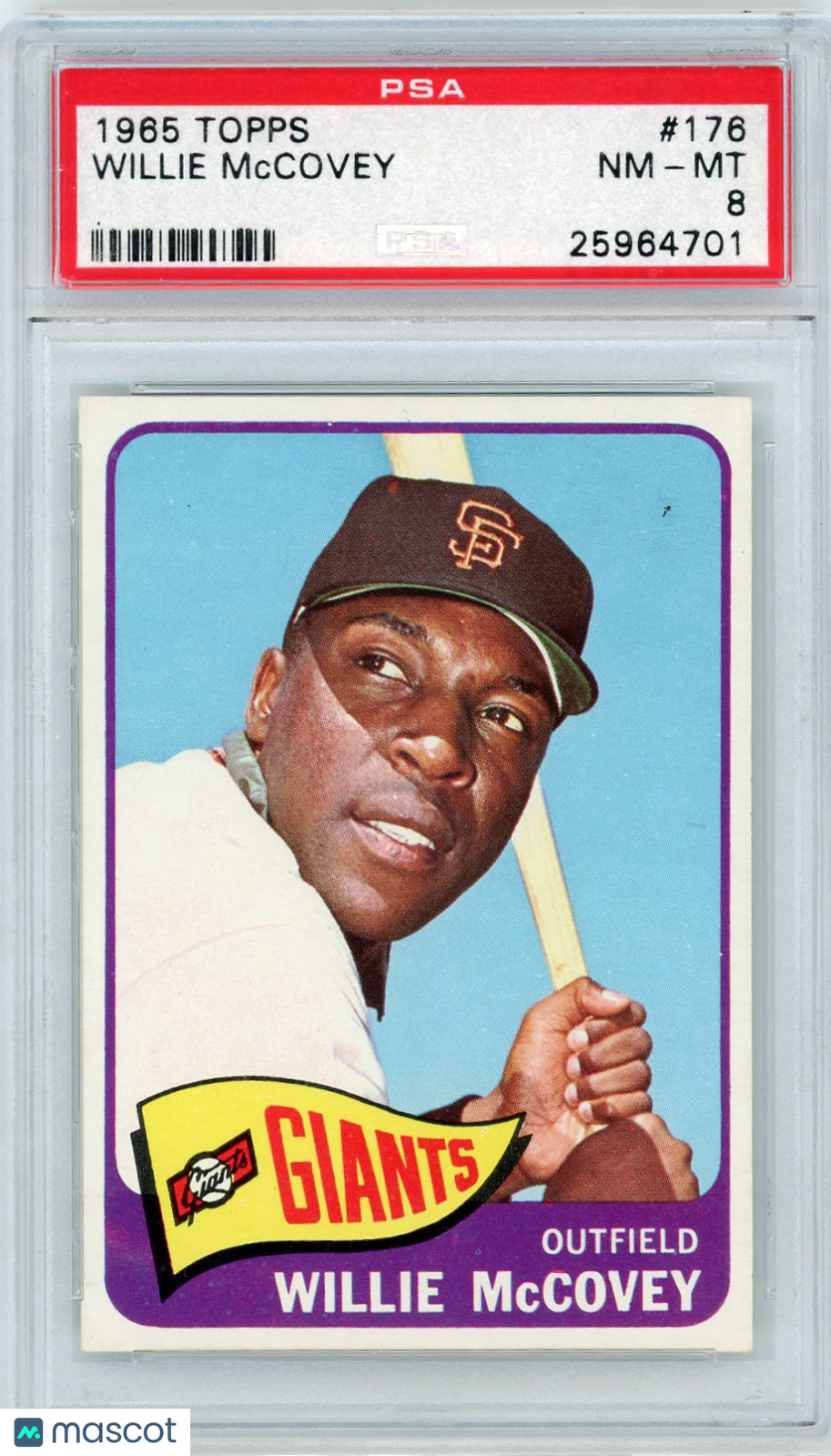 1965 Topps Willie Mccovey #176 PSA 8