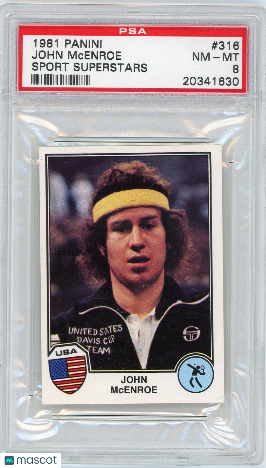 1981 Panini Sport Superstars '82 John Mcenroe #316 PSA 8