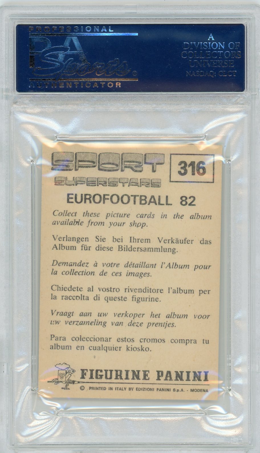 1981 Panini Sport Superstars '82 John Mcenroe #316 PSA 8