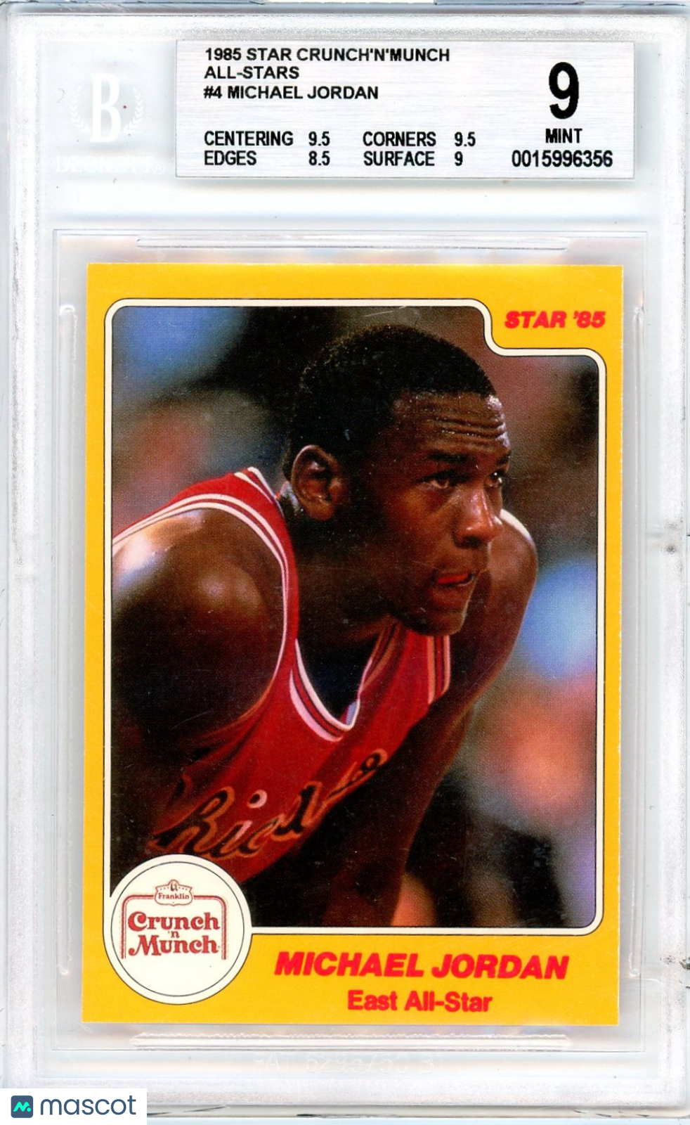 1985 Star Crunch'n'Munch All-Stars Michael Jordan ! #4 BGS 9
