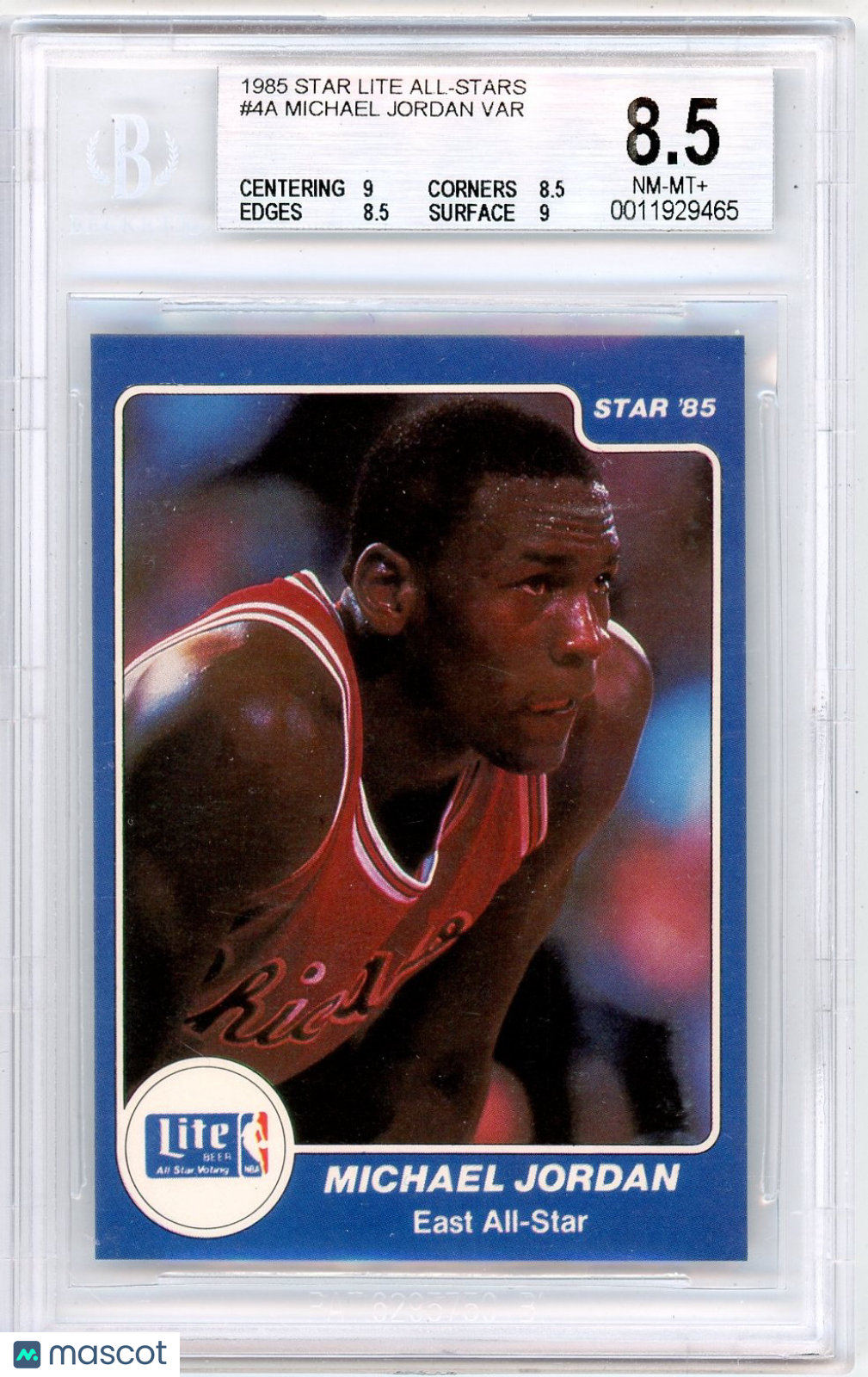 1985 Star Lite All-Stars Michael Jordan #4A BGS 8.5