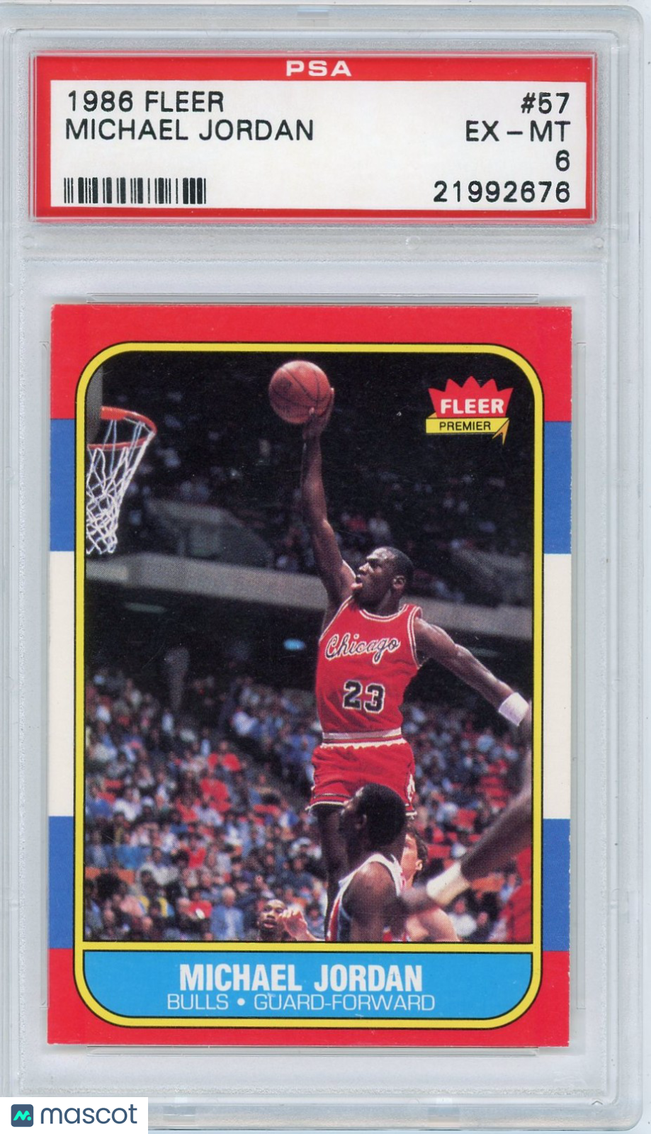 1986 Fleer Michael Jordan #57 PSA 6