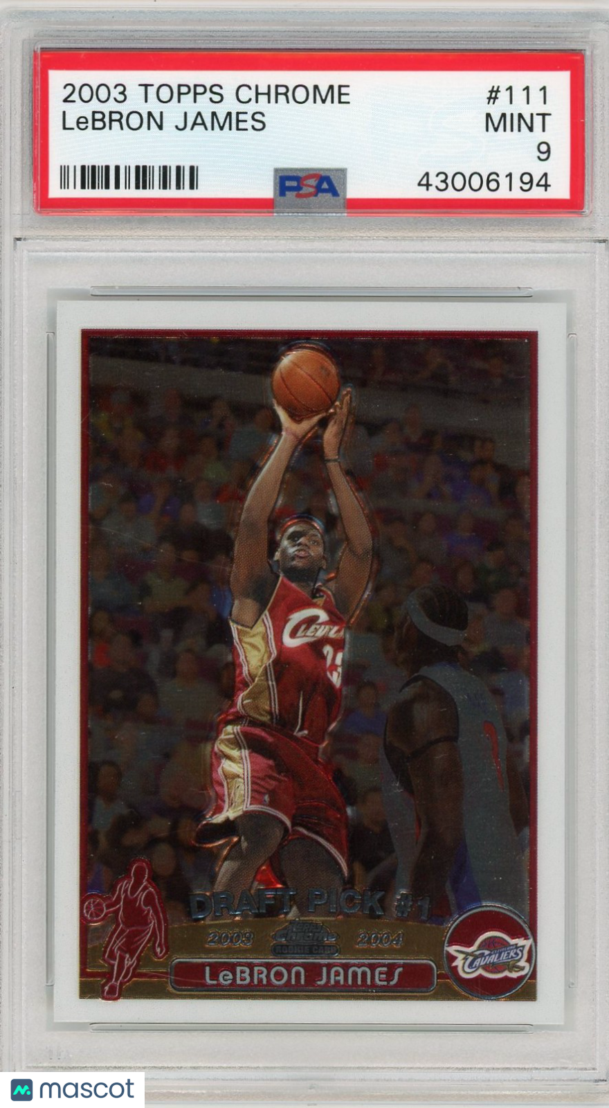 2003 Topps Chrome LeBron James #111 PSA 9