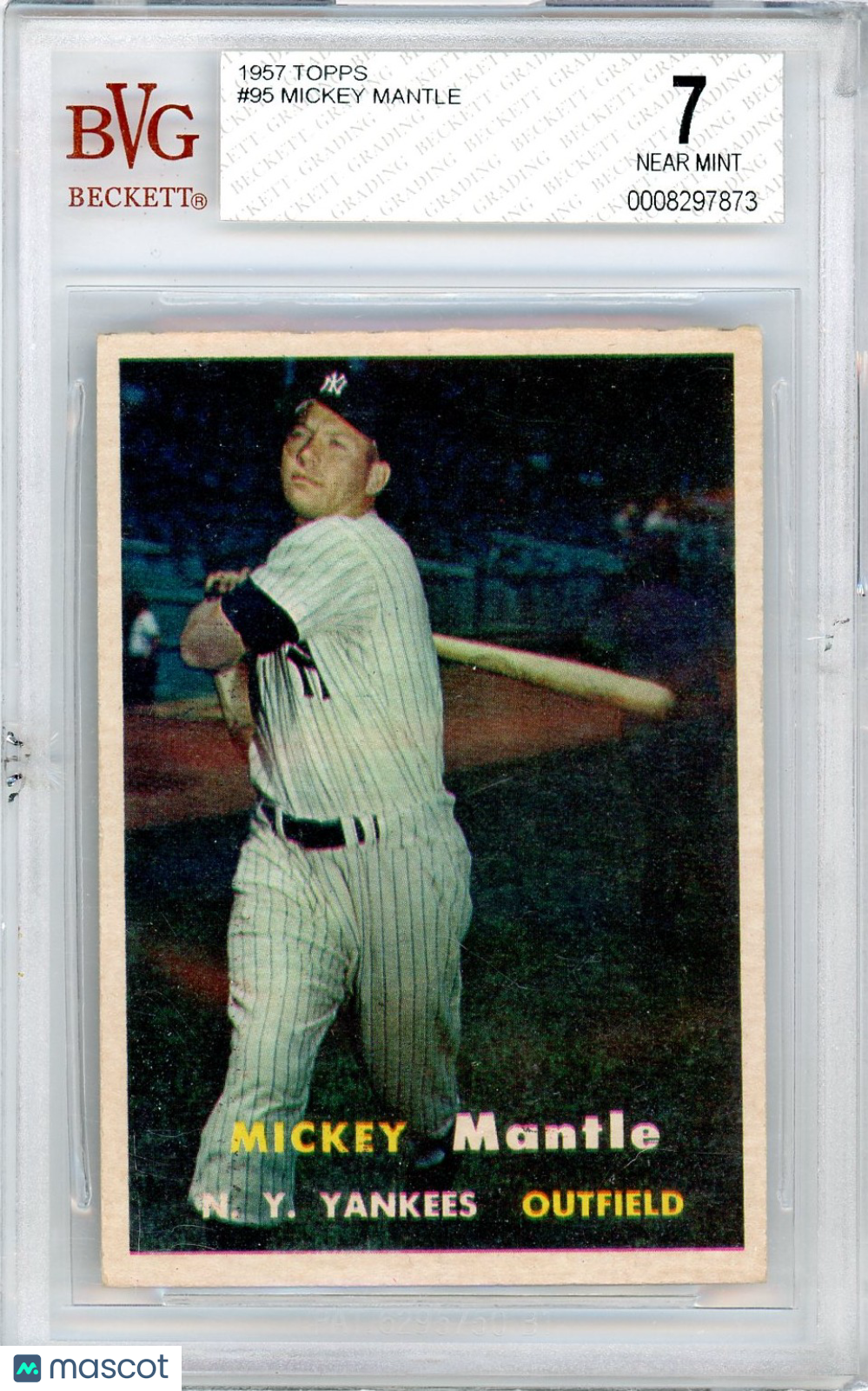 1957 Topps Mickey Mantle #95 BVG 7