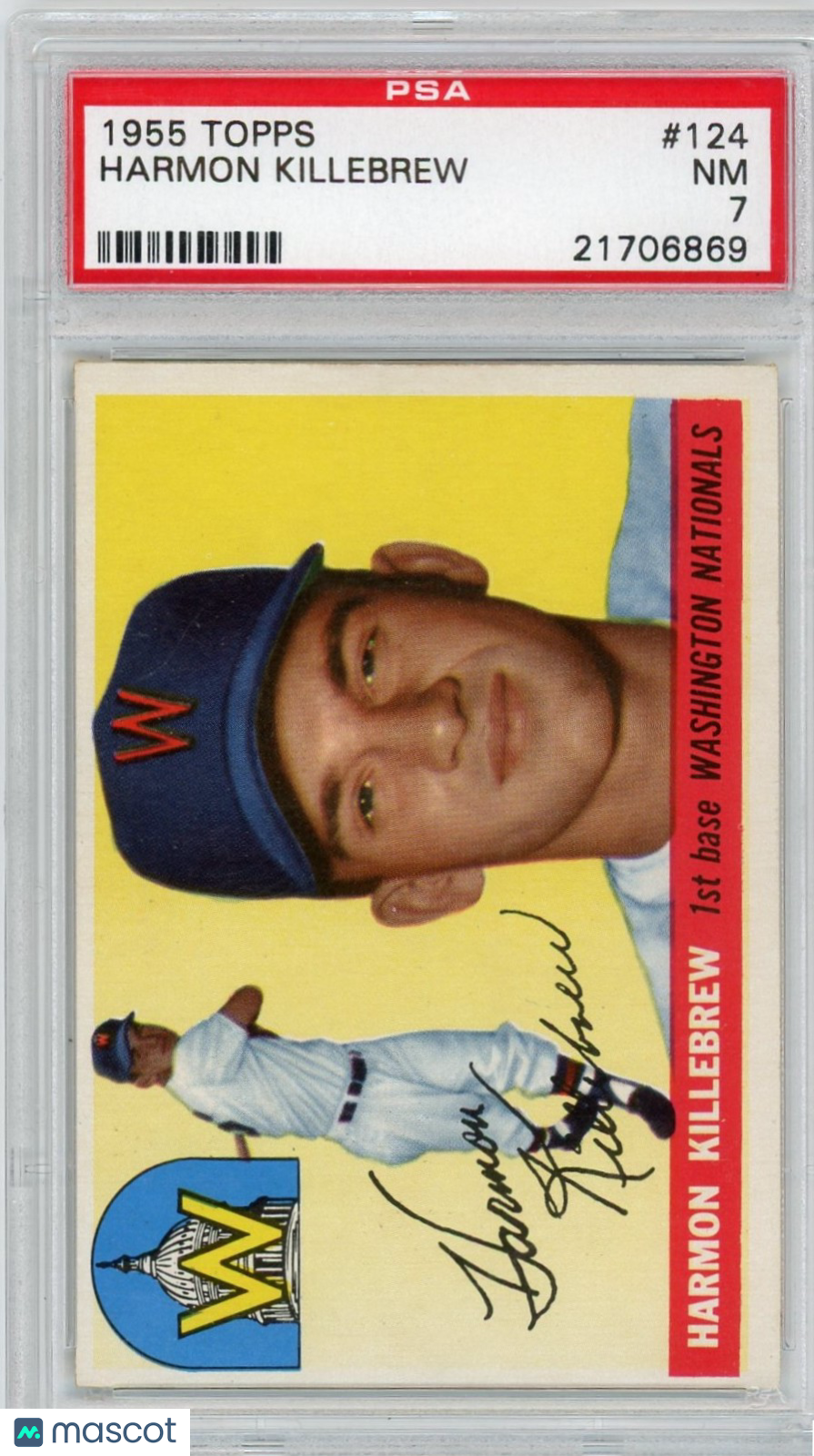 1955 Topps Harmon Killebrew #124 PSA 7