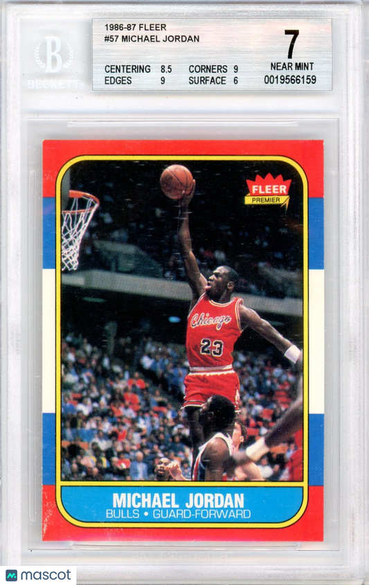 1986 Fleer Michael Jordan #57 BGS 7 Rookie