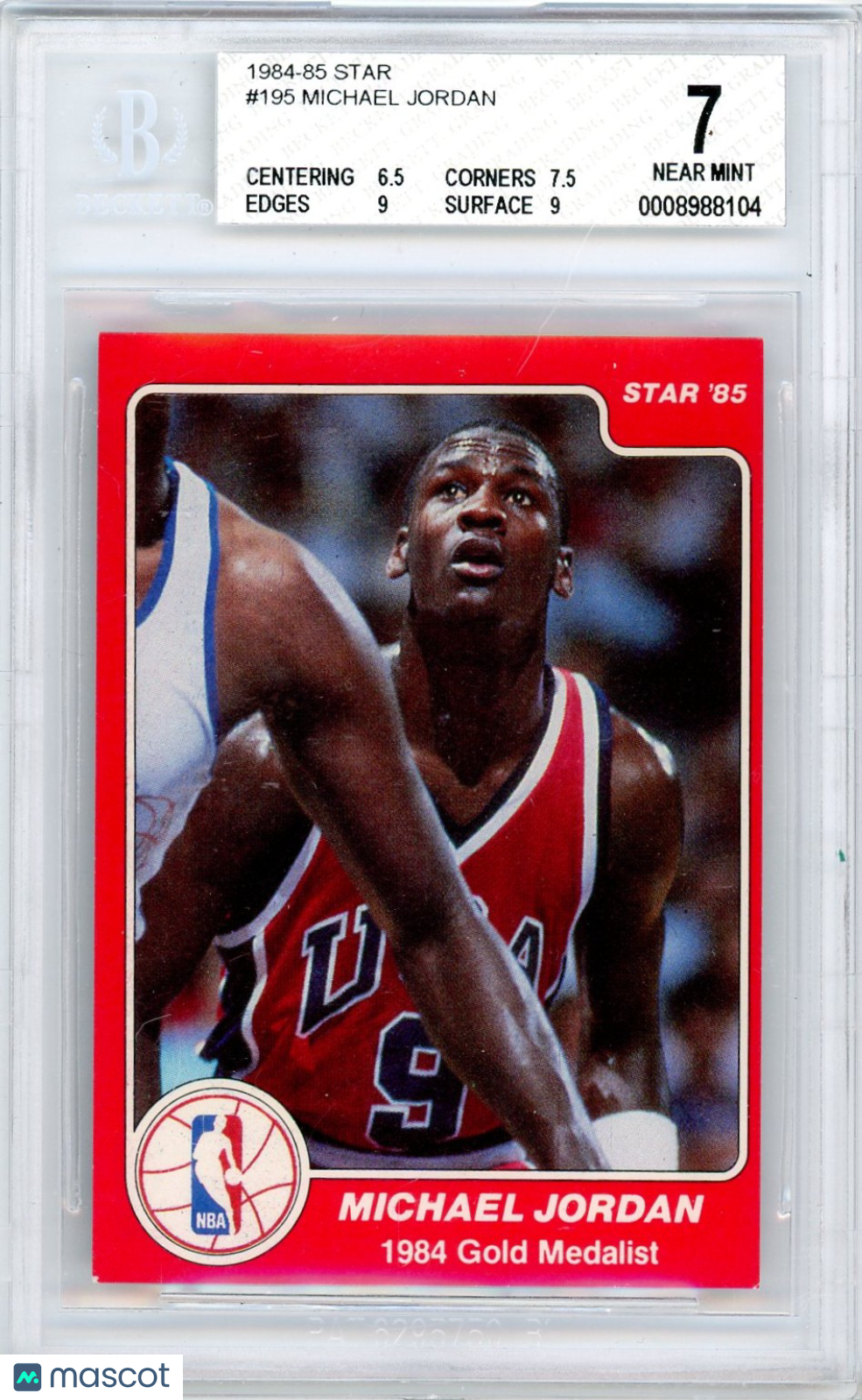 1984 Star Michael Jordan OLY ! #195 BGS 7