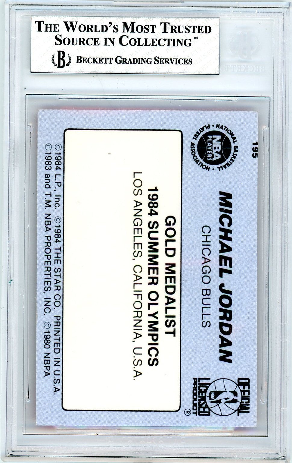 1984 Star Michael Jordan OLY ! #195 BGS 7