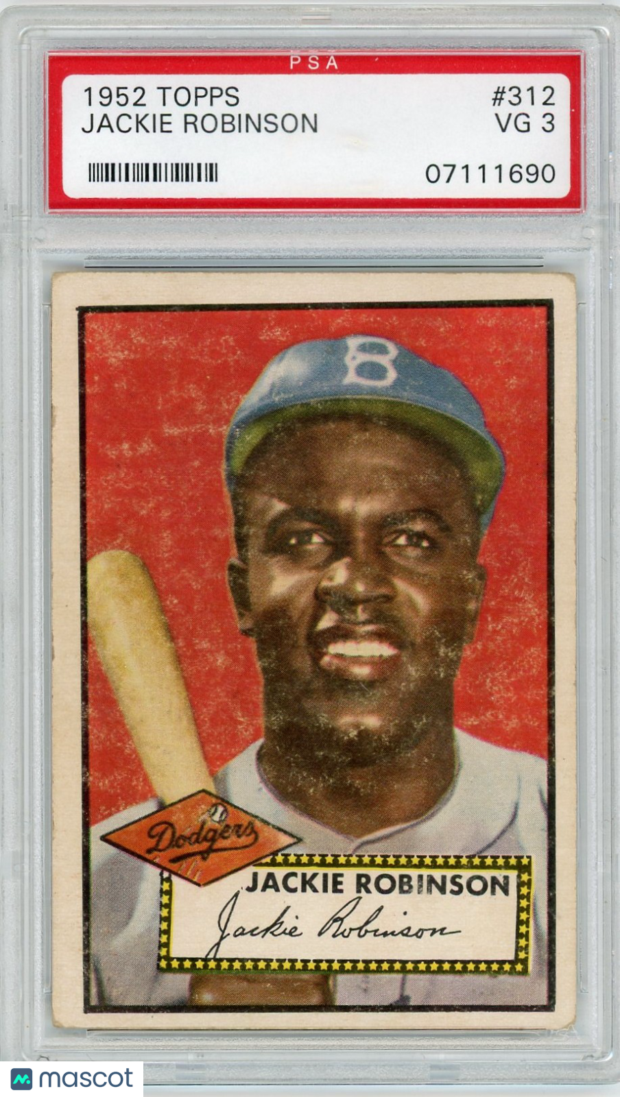 1952 Topps Jackie Robinson #312 PSA 3