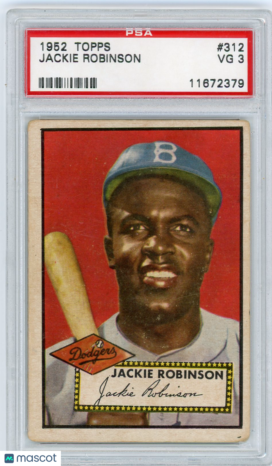 1952 Topps Jackie Robinson #312 PSA 3