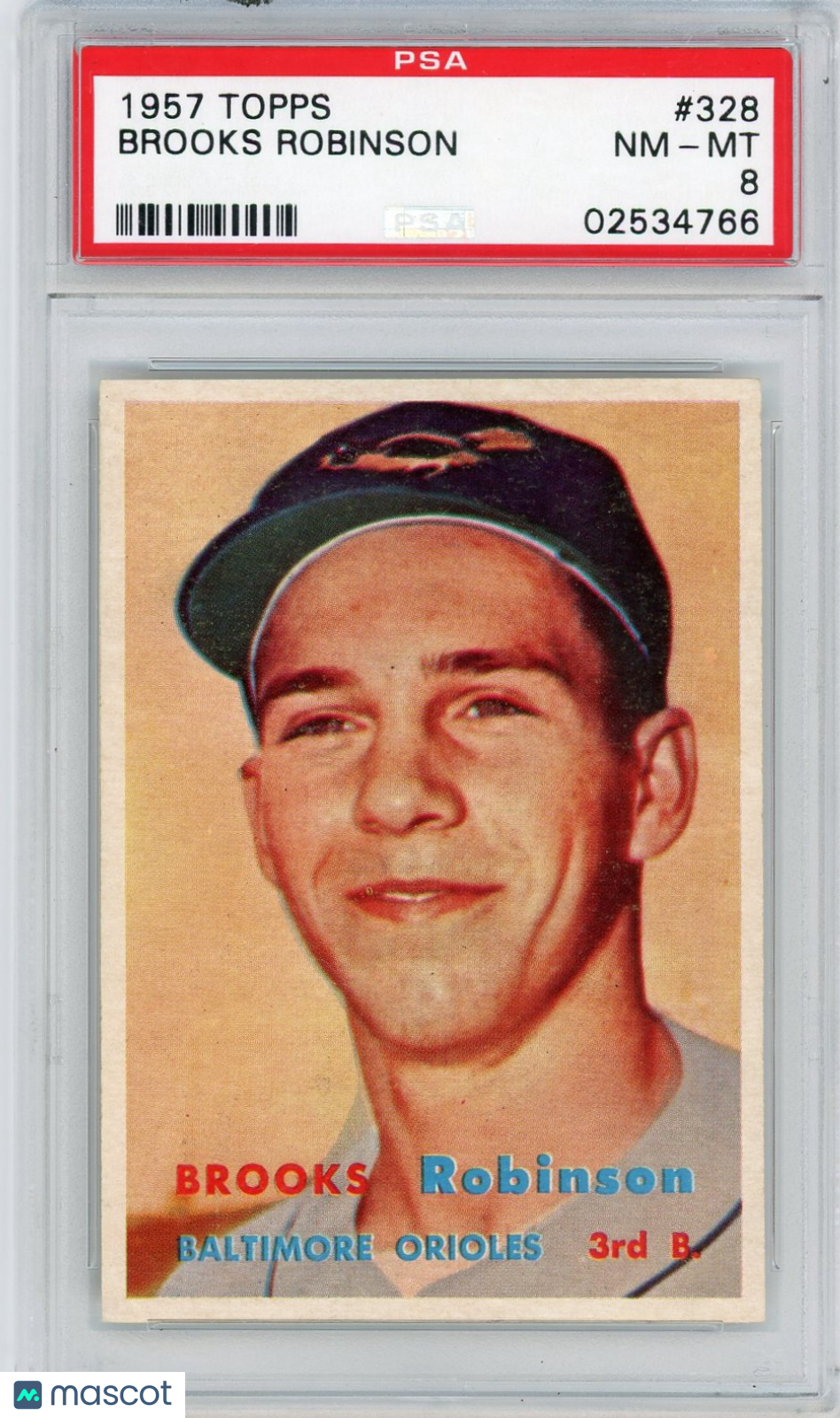 1957 Topps Brooks Robinson #328 PSA 8