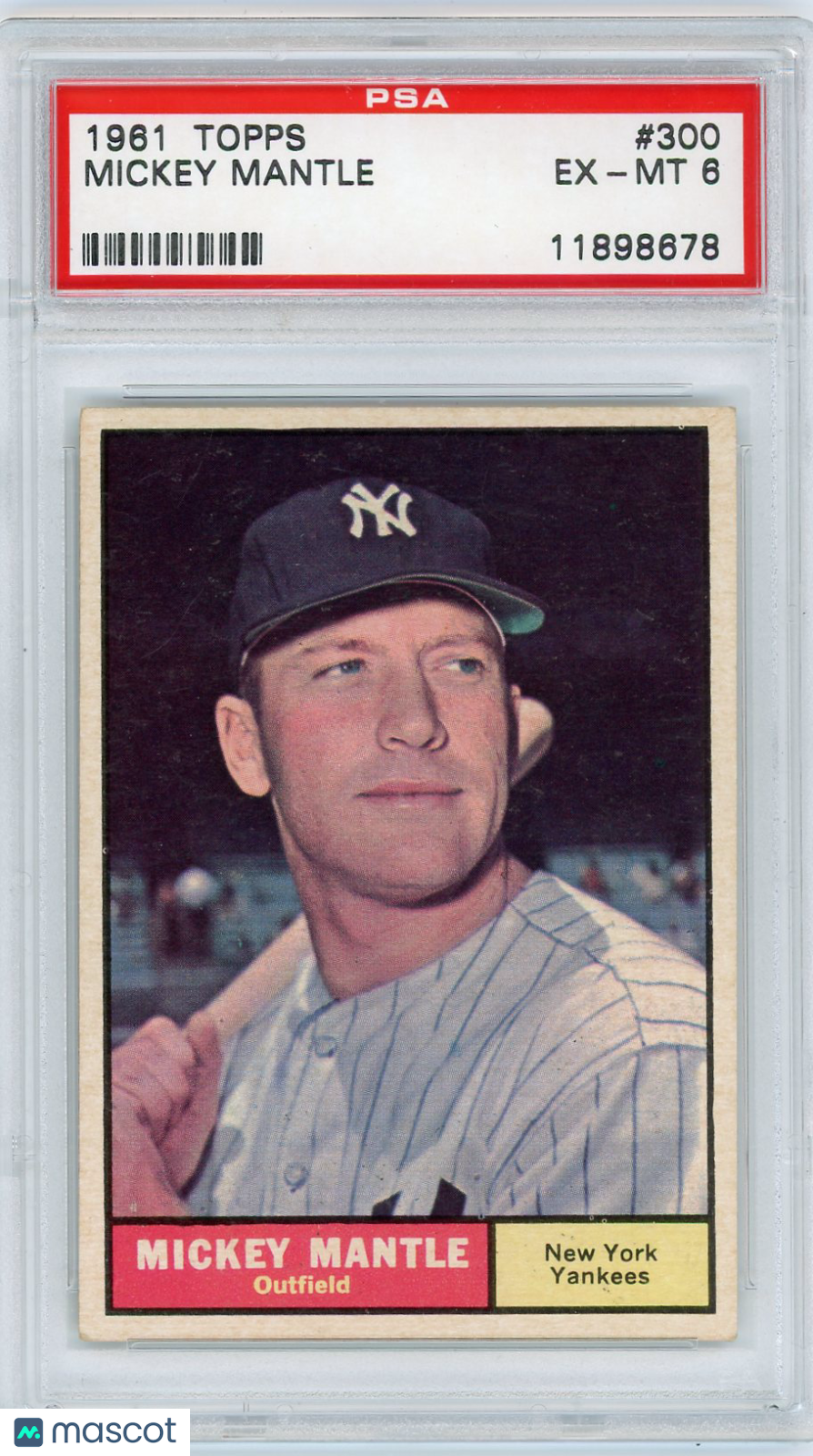 1961 Topps Mickey Mantle #300 PSA 6