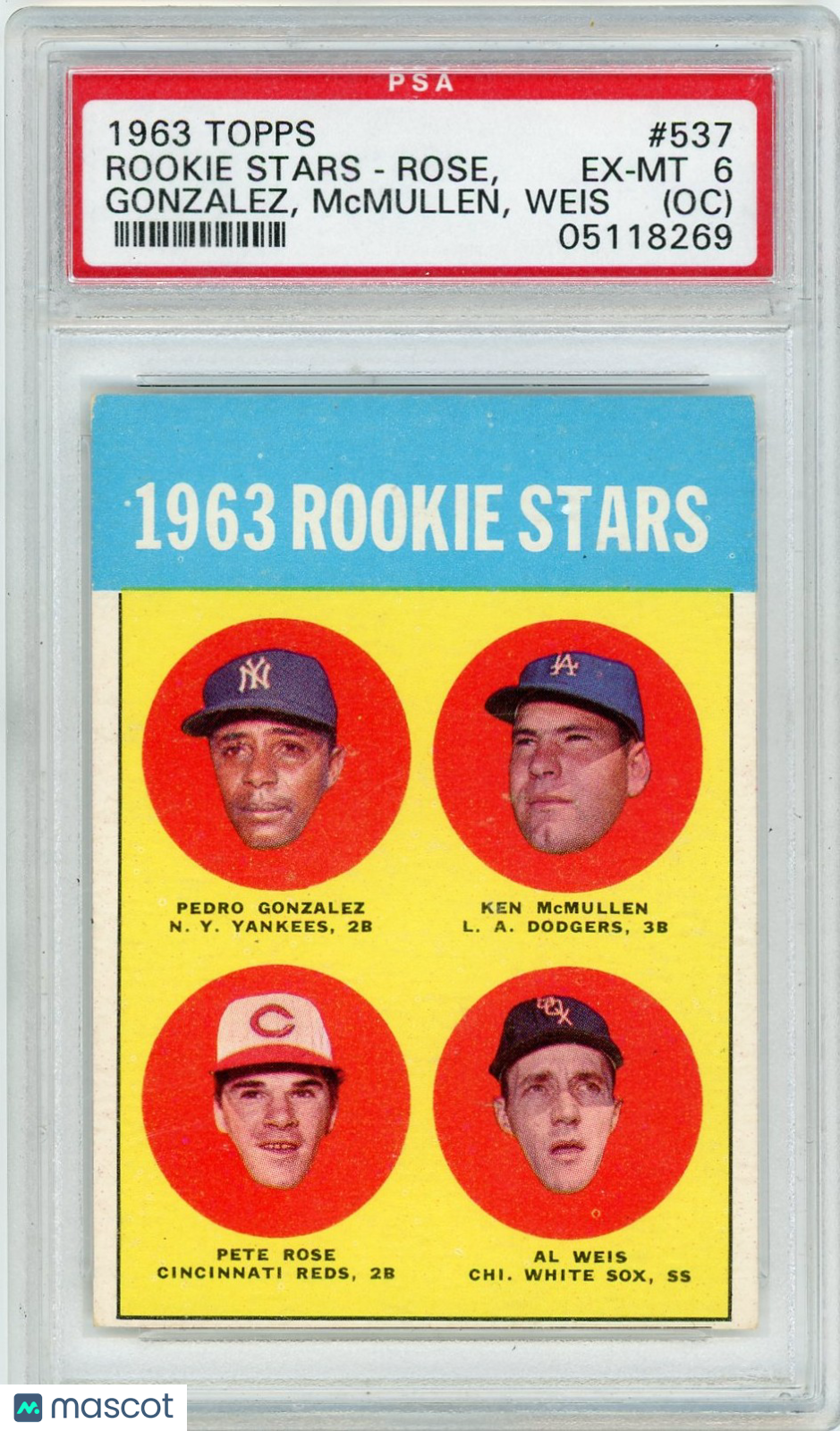 1963 Topps 1963 Rookie Stars #537 PSA 6 Oc