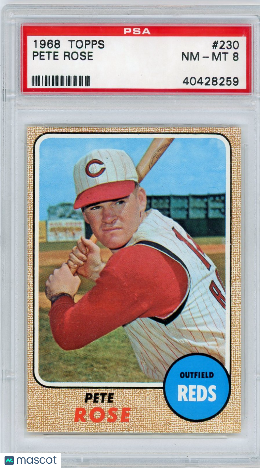 1968 Topps Pete Rose #230 PSA 8