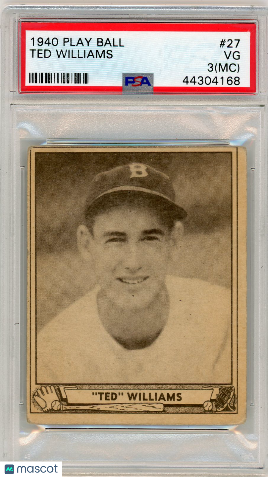 1940 Play Ball Ted Williams #27 PSA 3 MC