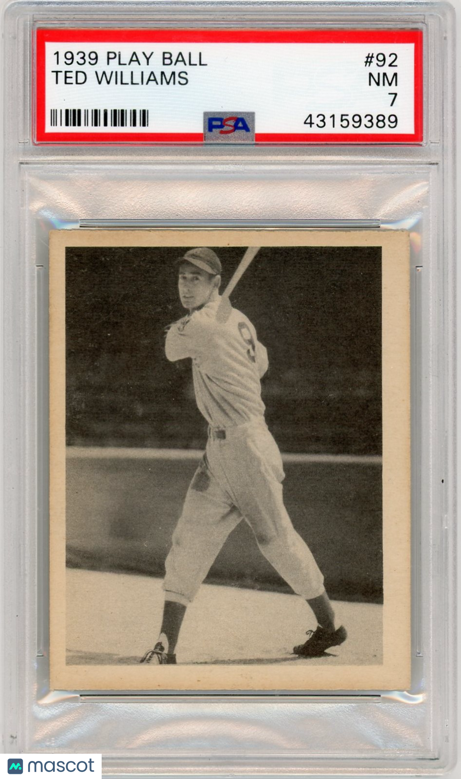 1939 Play Ball Ted Williams #92 PSA 7