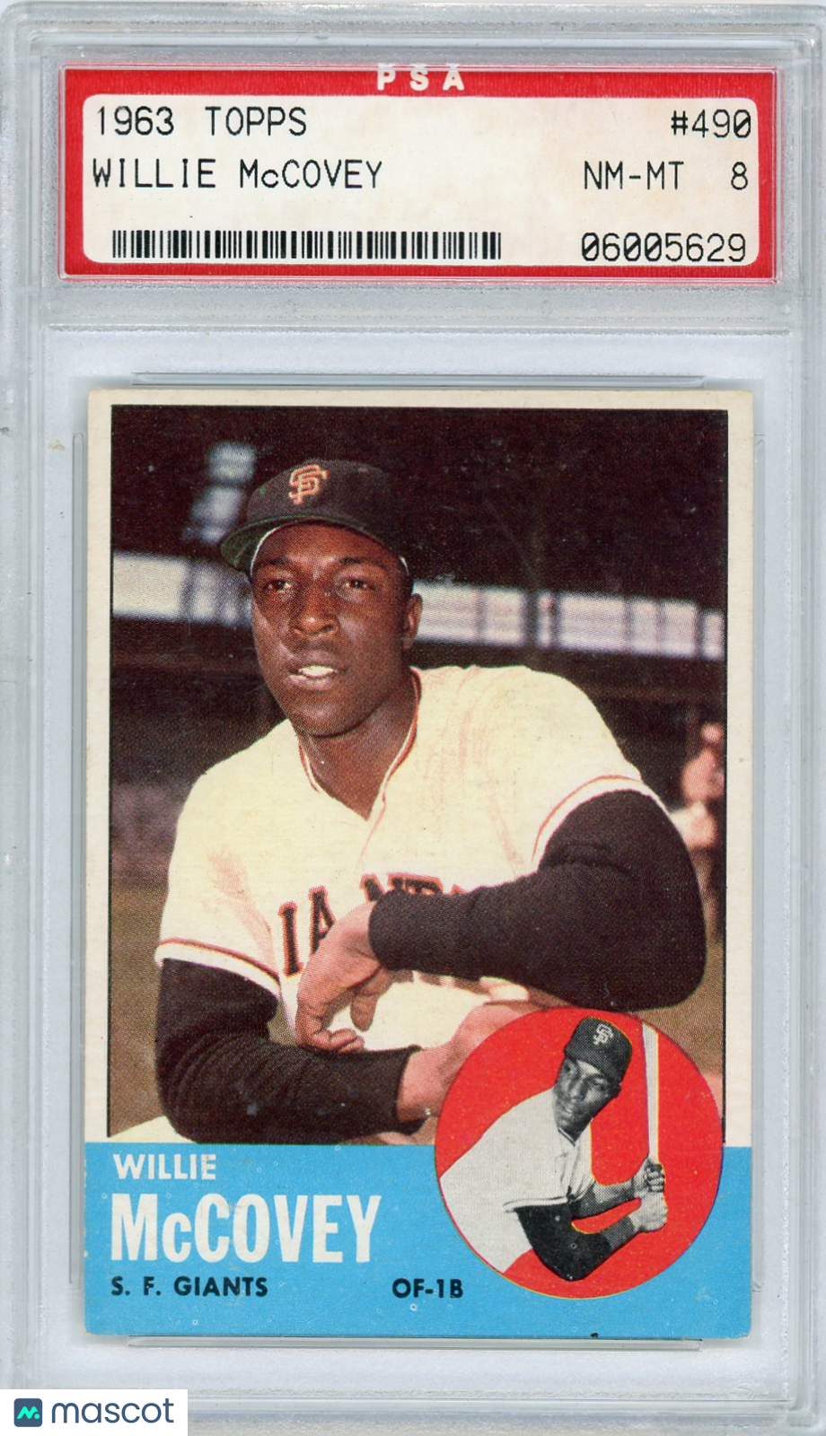 1963 Topps Willie Mccovey #490 PSA 8