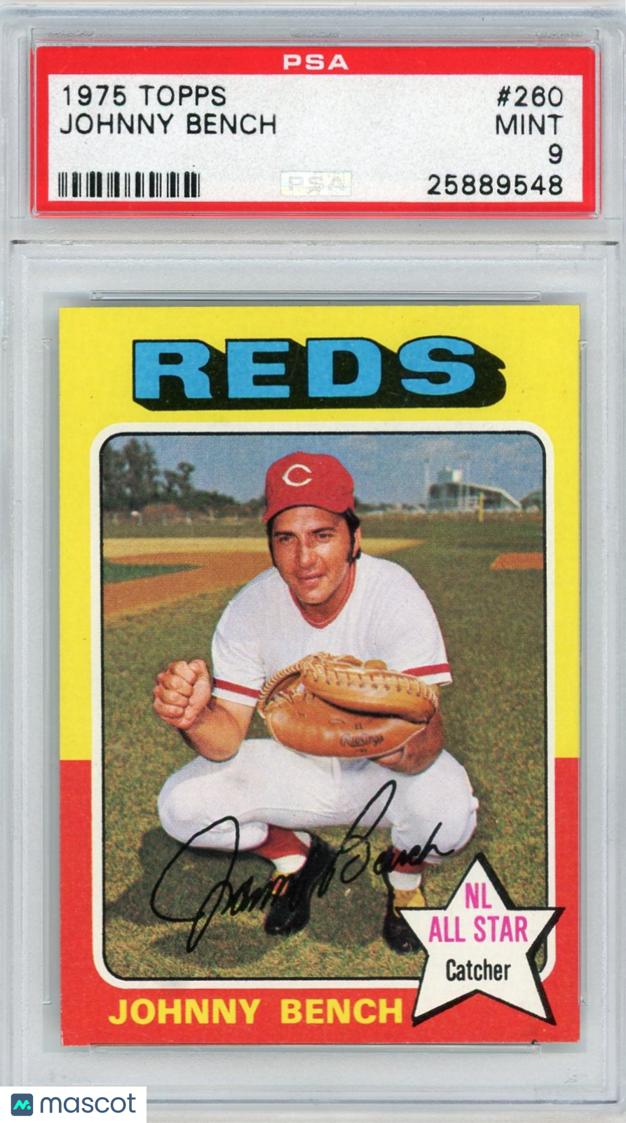 1975 Topps Johnny Bench #260 PSA 9
