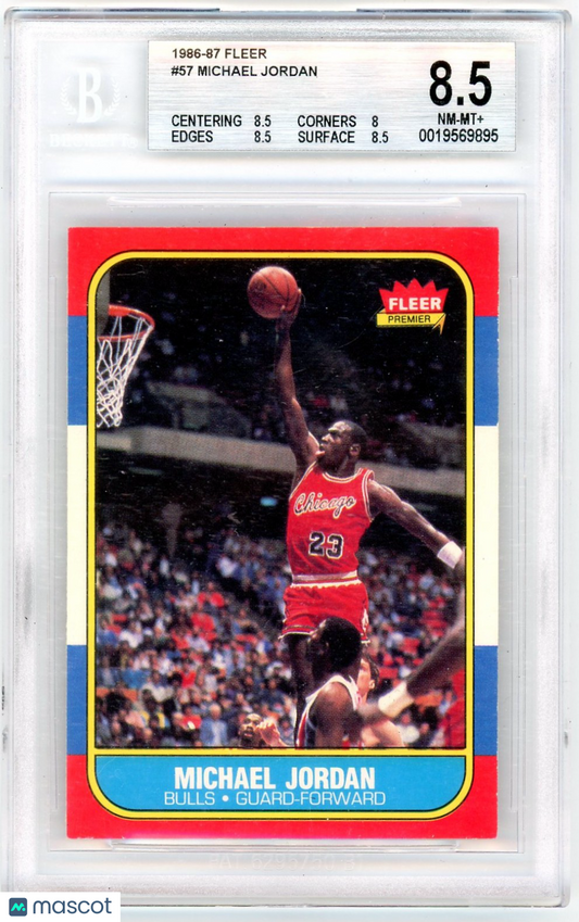 1986 Fleer Michael Jordan #57 BGS 8.5 Rookie