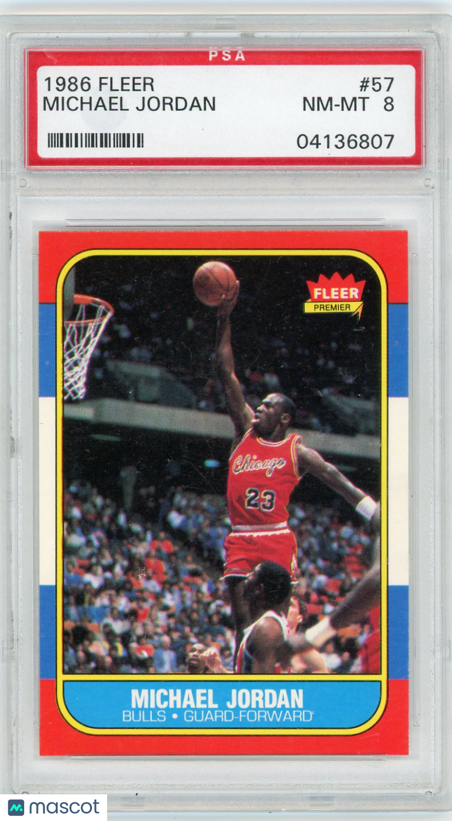 1986 Fleer Michael Jordan #57 PSA 8