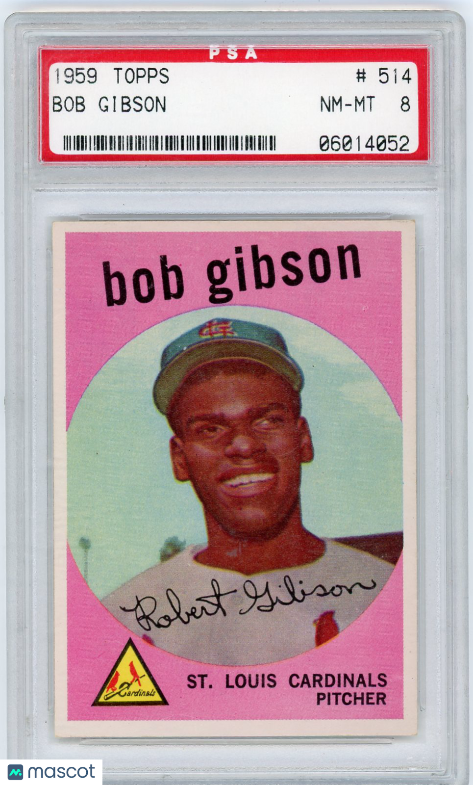 1959 Topps Bob Gibson #514 PSA 8