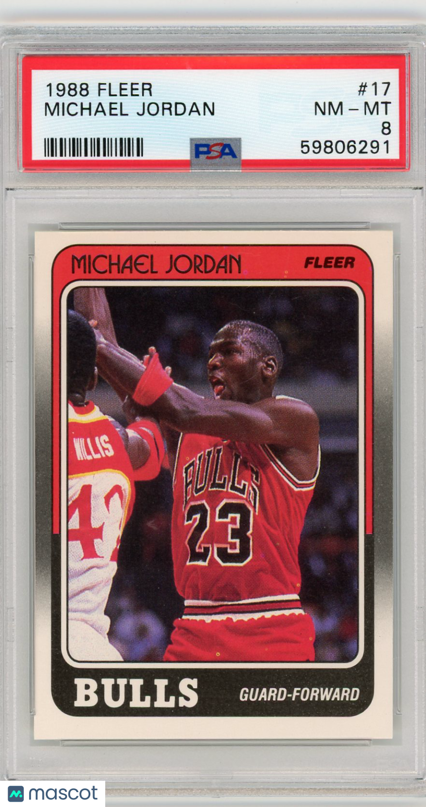 1988 Fleer Michael Jordan #17 PSA 8