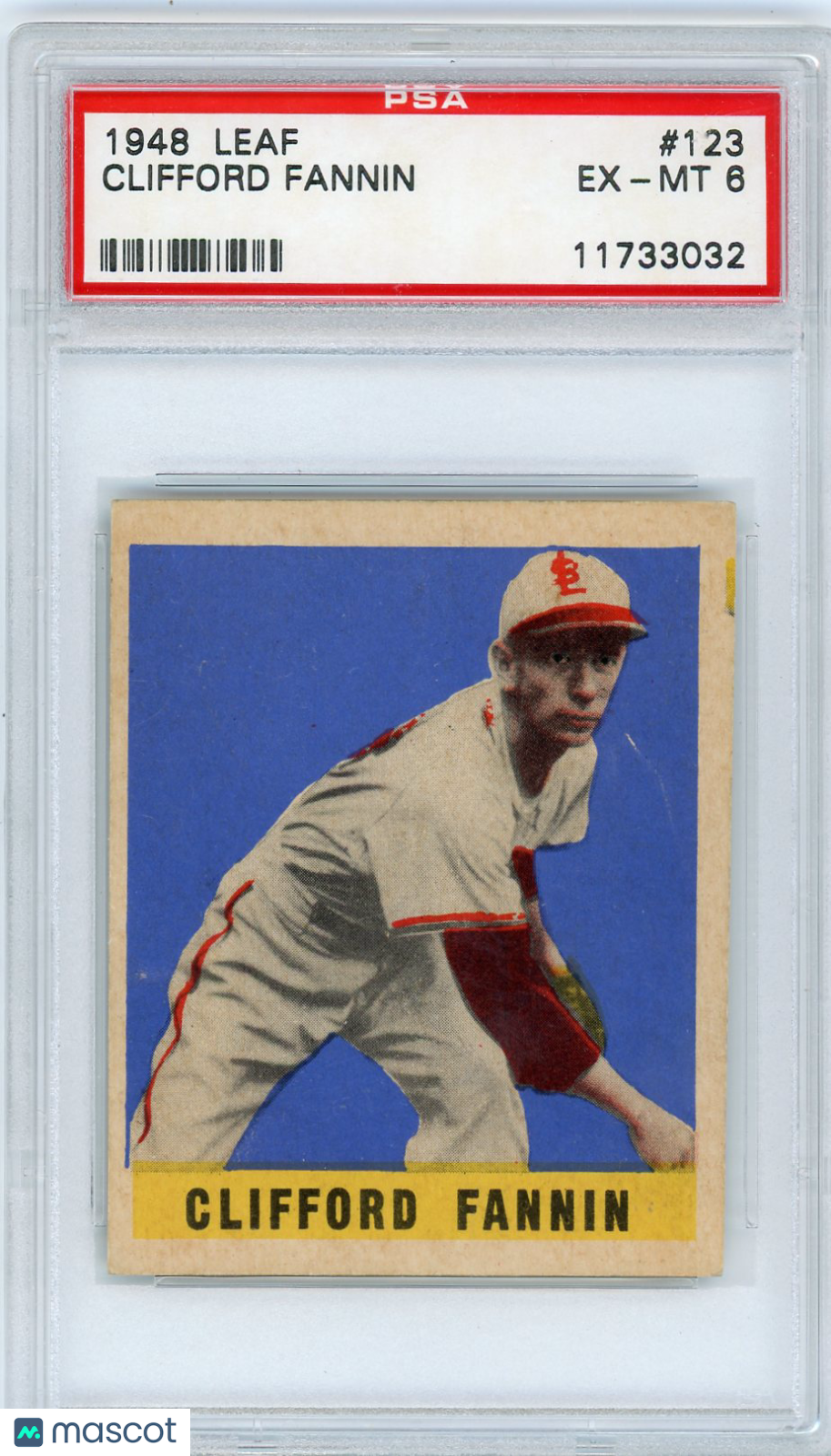 1948 Leaf Clifford Fannin #123 PSA 6