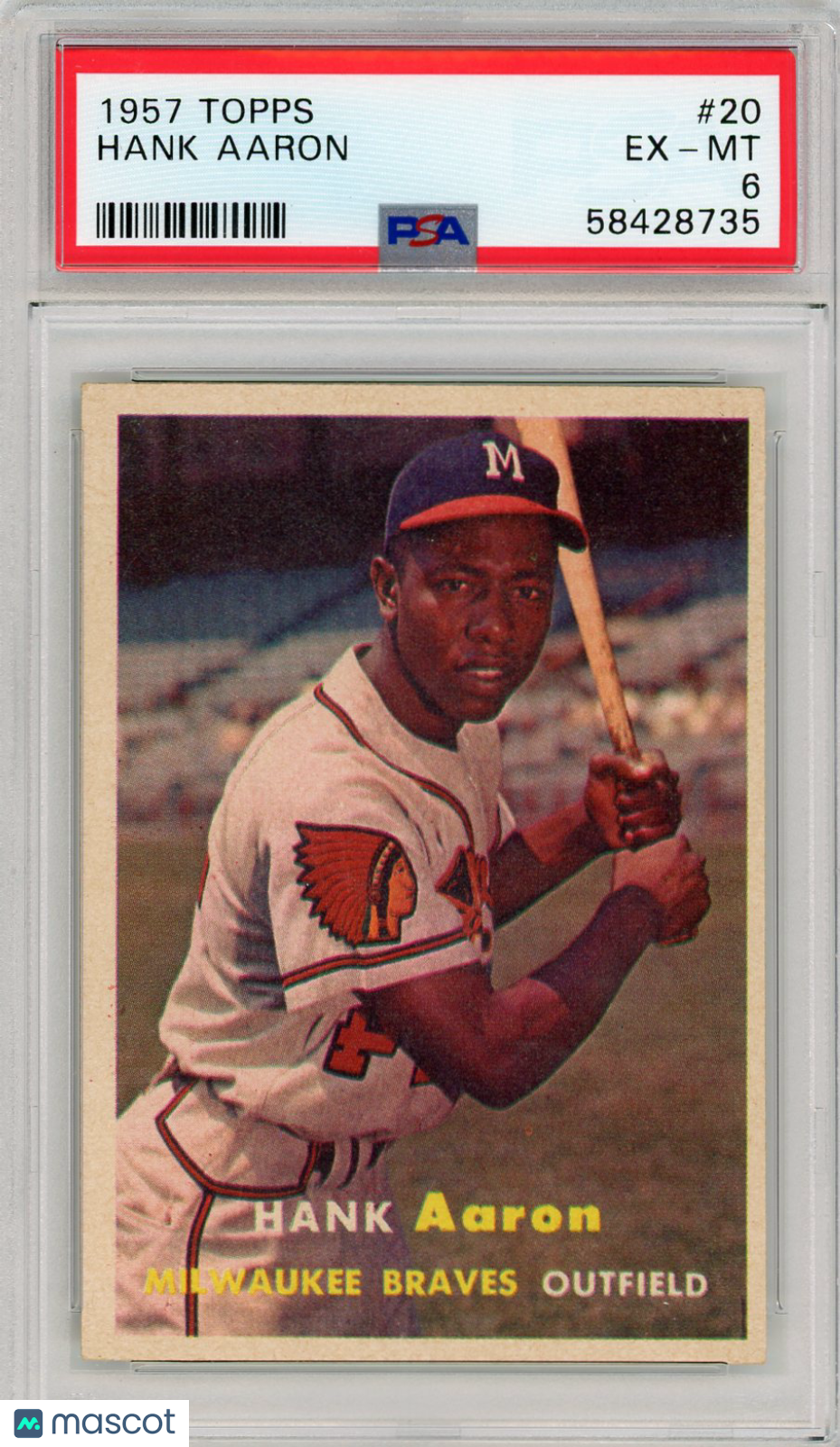 1957 Topps Hank Aaron #20 PSA 6
