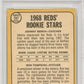 1968 Topps Reds Rookies #247 J. Bench R. Tompkins PSA 6
